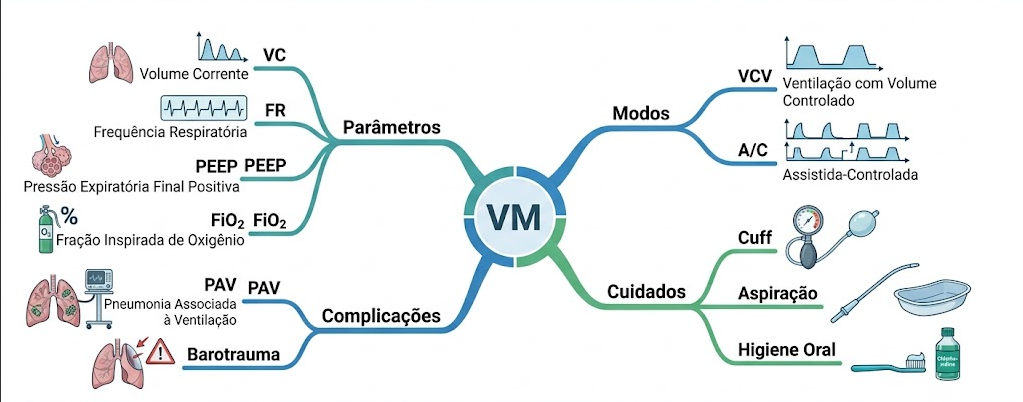 Mapa Mental: Ventilação Mecânica
